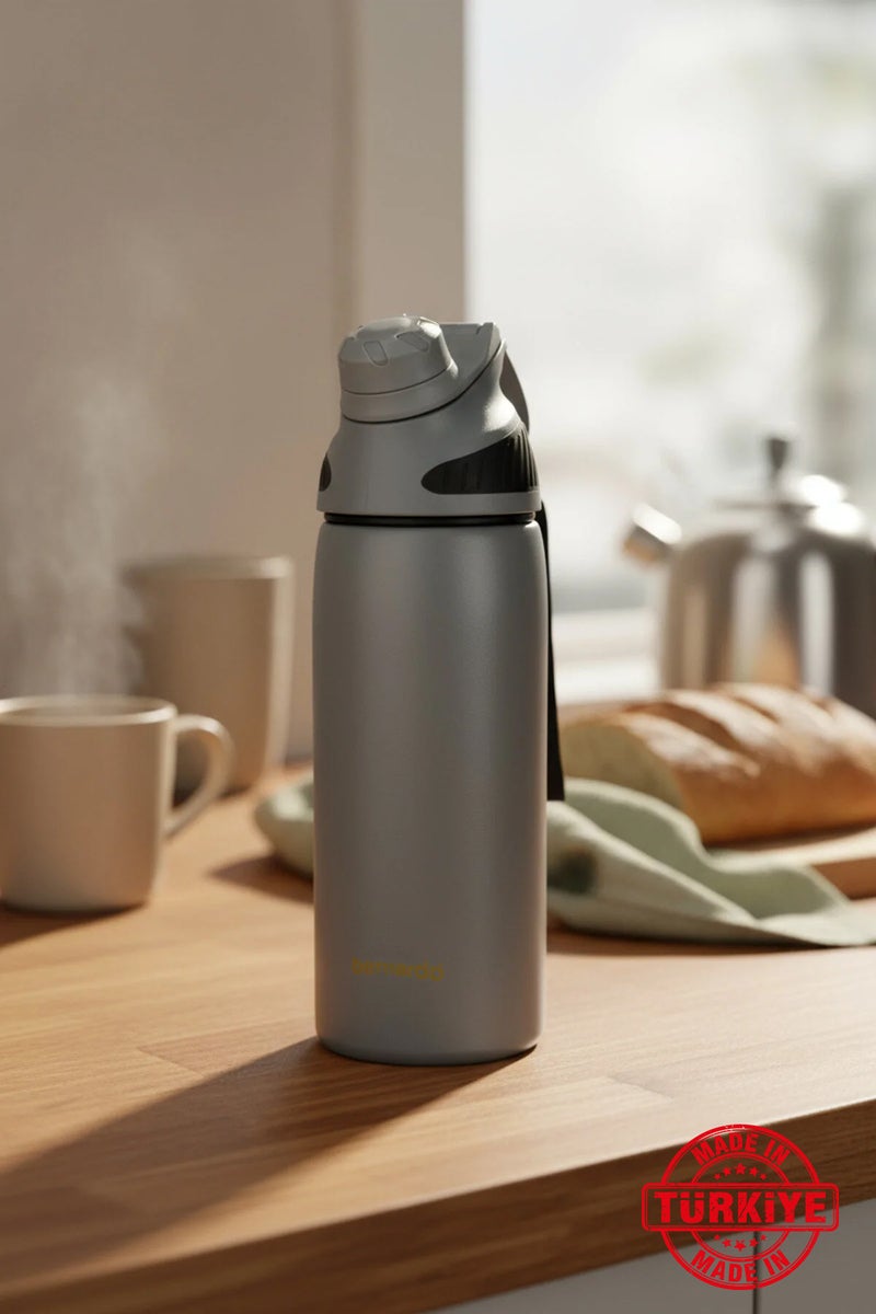 Bernardo Viva Thermos Flask Gray 600ml (Made in Turkey) - Image 1